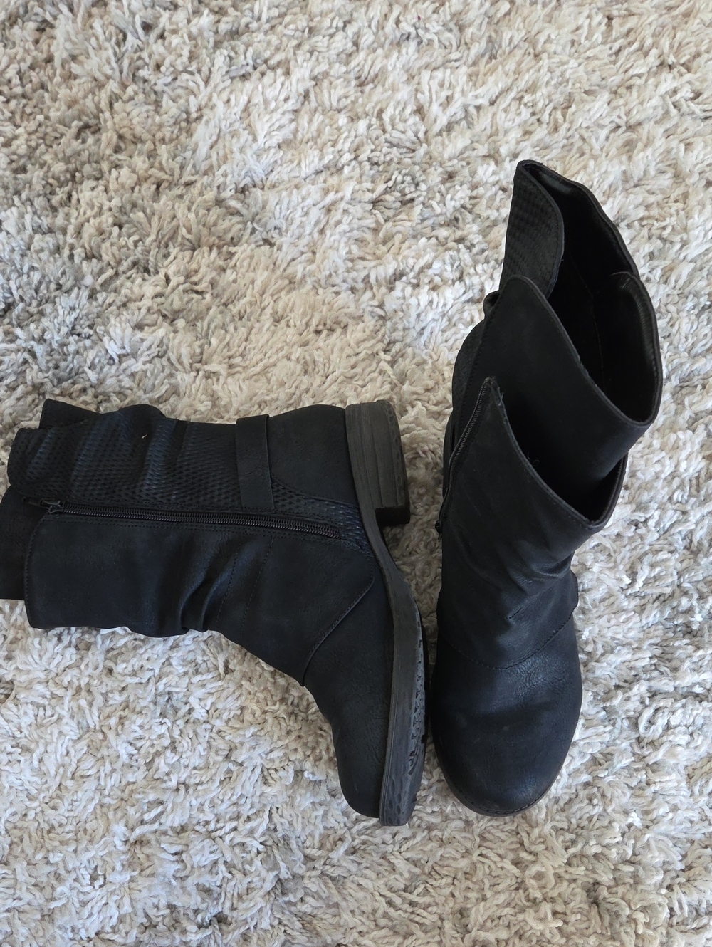 Jellypop Black Mid-Calf Heeled Boots